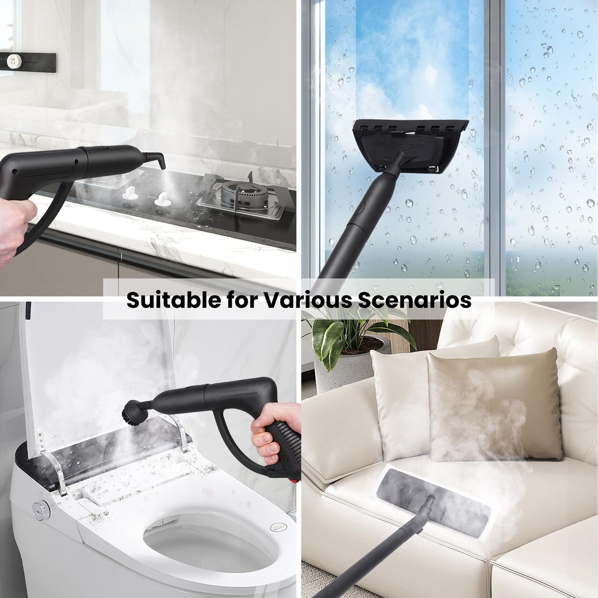 1.5L 6-in-1 Steam Cleaner with 8 Accessories Z9122