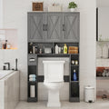 Over The Toilet Storage Cabinet with 3 Barn Doors W288