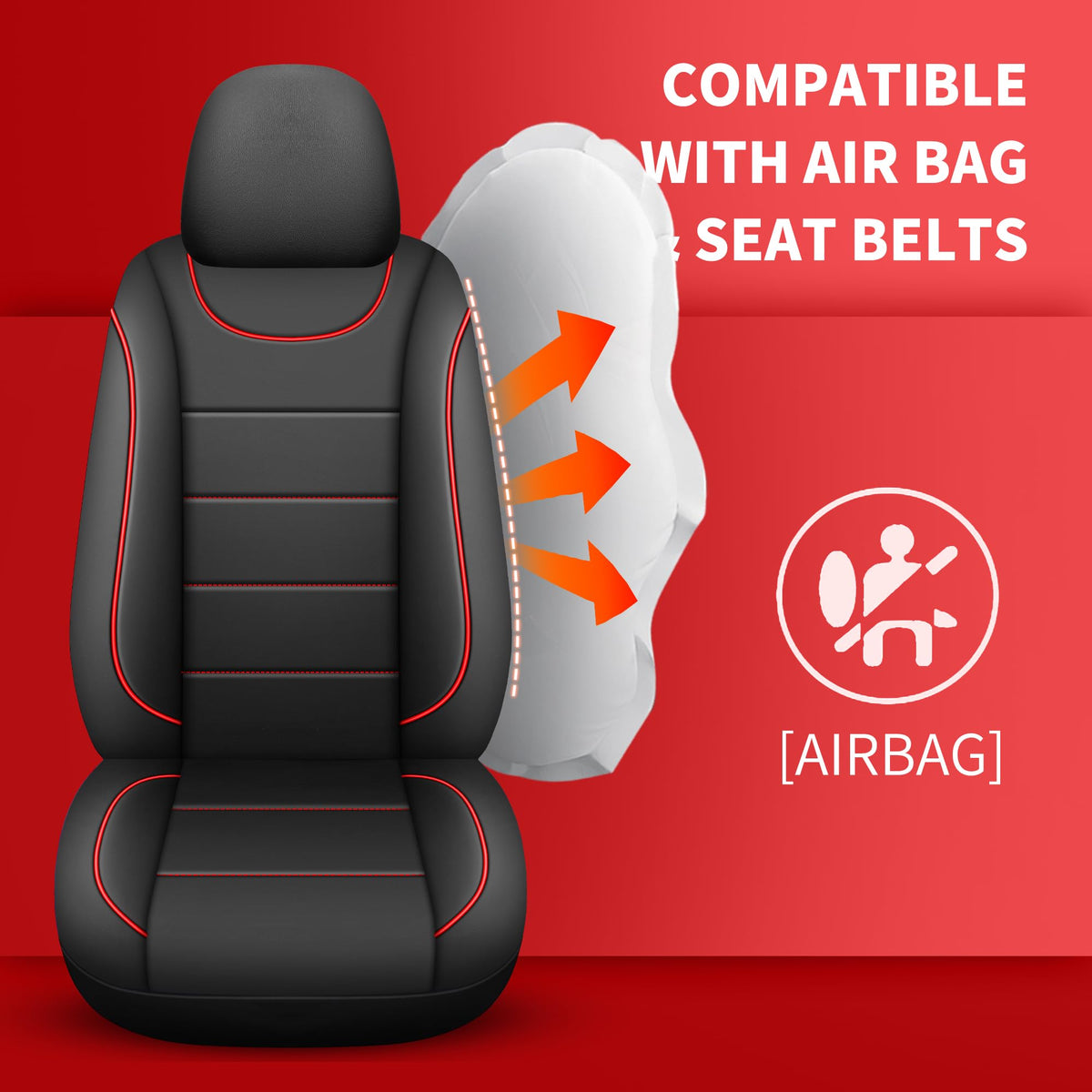 Waterproof Faux Leather Car Seat Cover A5387