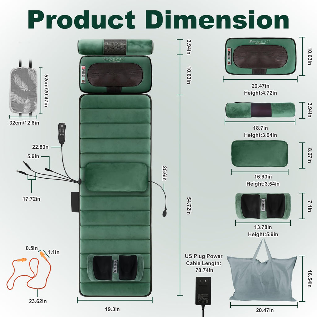 Vibrating Heating Full Body Massage Mat L122275