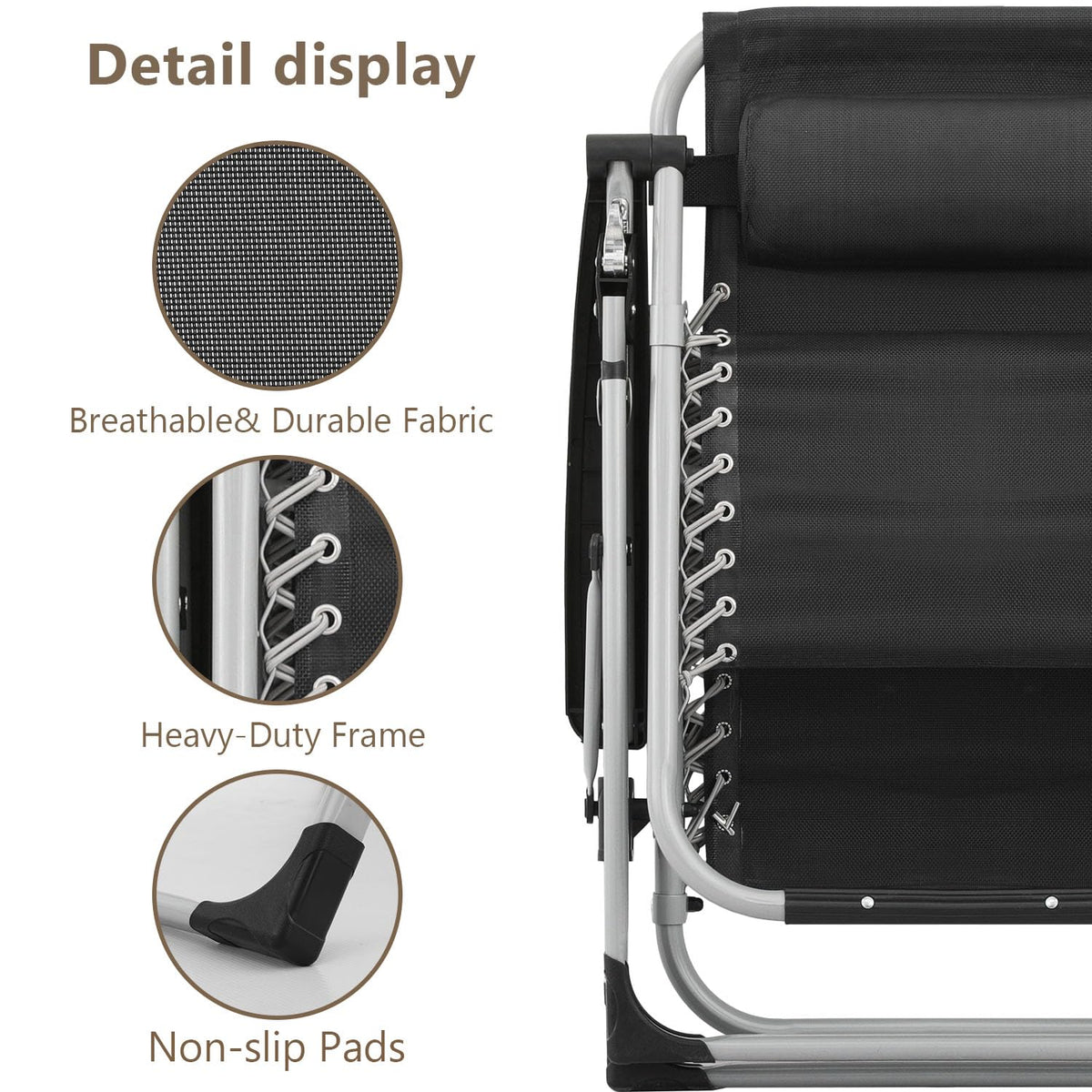 Zero Gravity Lounge Chair Black S326