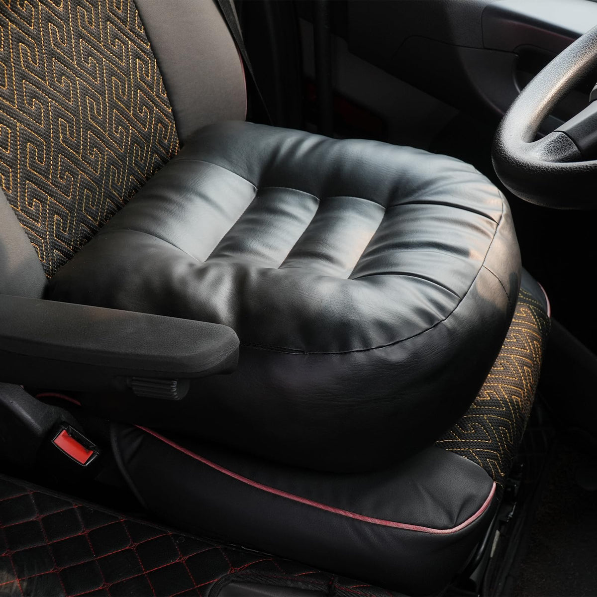 6 Inch Leather Car Booster Seat Cushion I3695