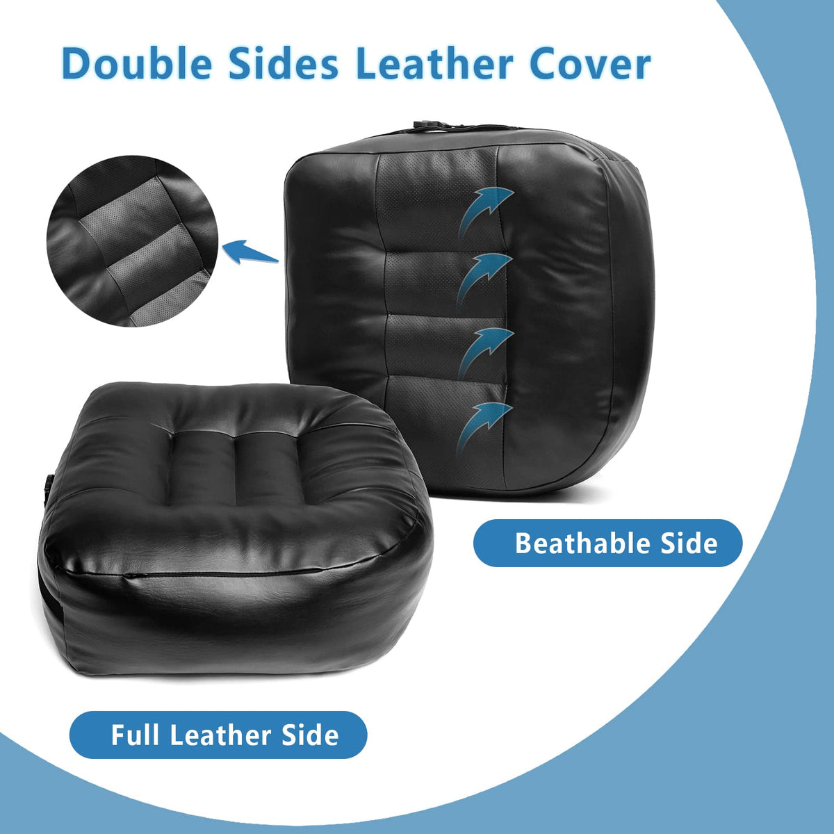 6 Inch Leather Car Booster Seat Cushion I3695