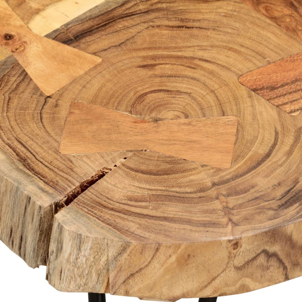 Sheesham Wood Coffee Table with Iron Frame M408349