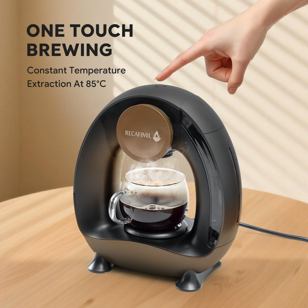 Single Serve Coffee Maker for K Cup Pod and Coffee Grounds, 2 in 1, 4-8 Oz, Black B623603