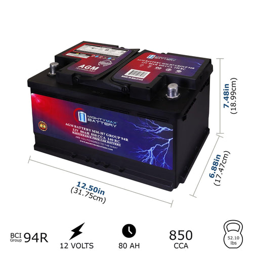 12V 80AH 850 CCA Replacement Battery U9488