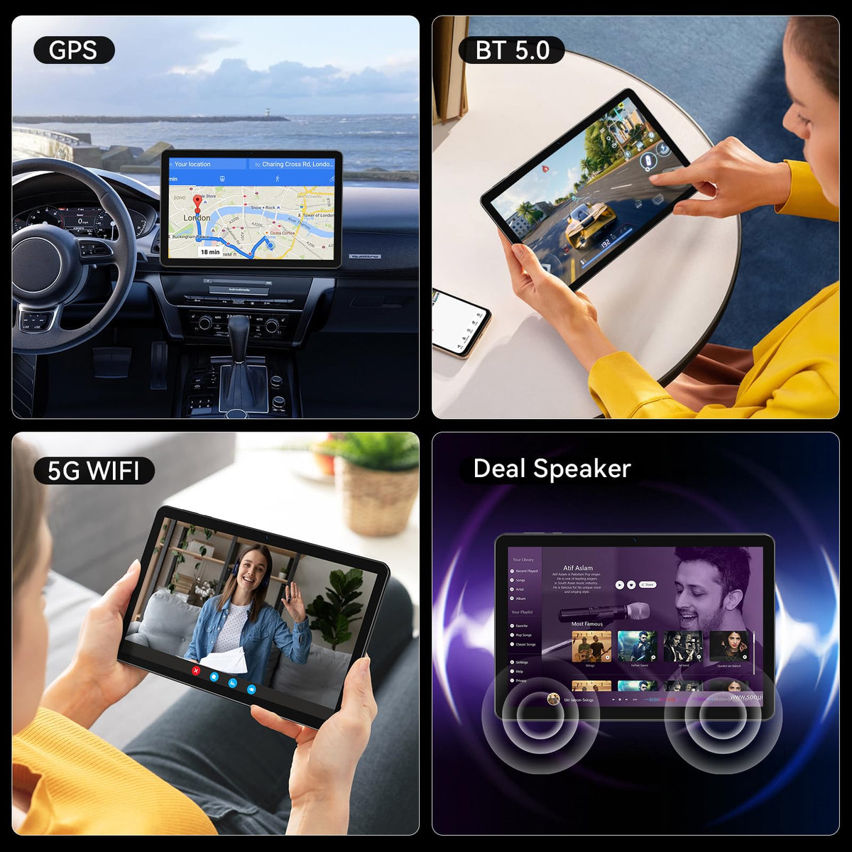 10.1 inch Android 15 Tablet Octa-Core 16GB RAM 64GB ROM O790675