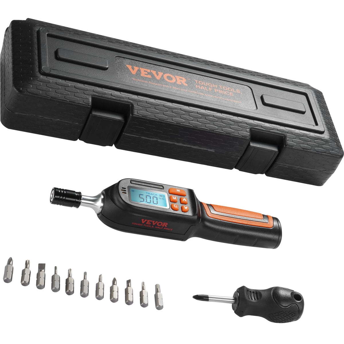 1/4" Drive Digital Torque Screwdriver with LCD, Bits & Case P797146