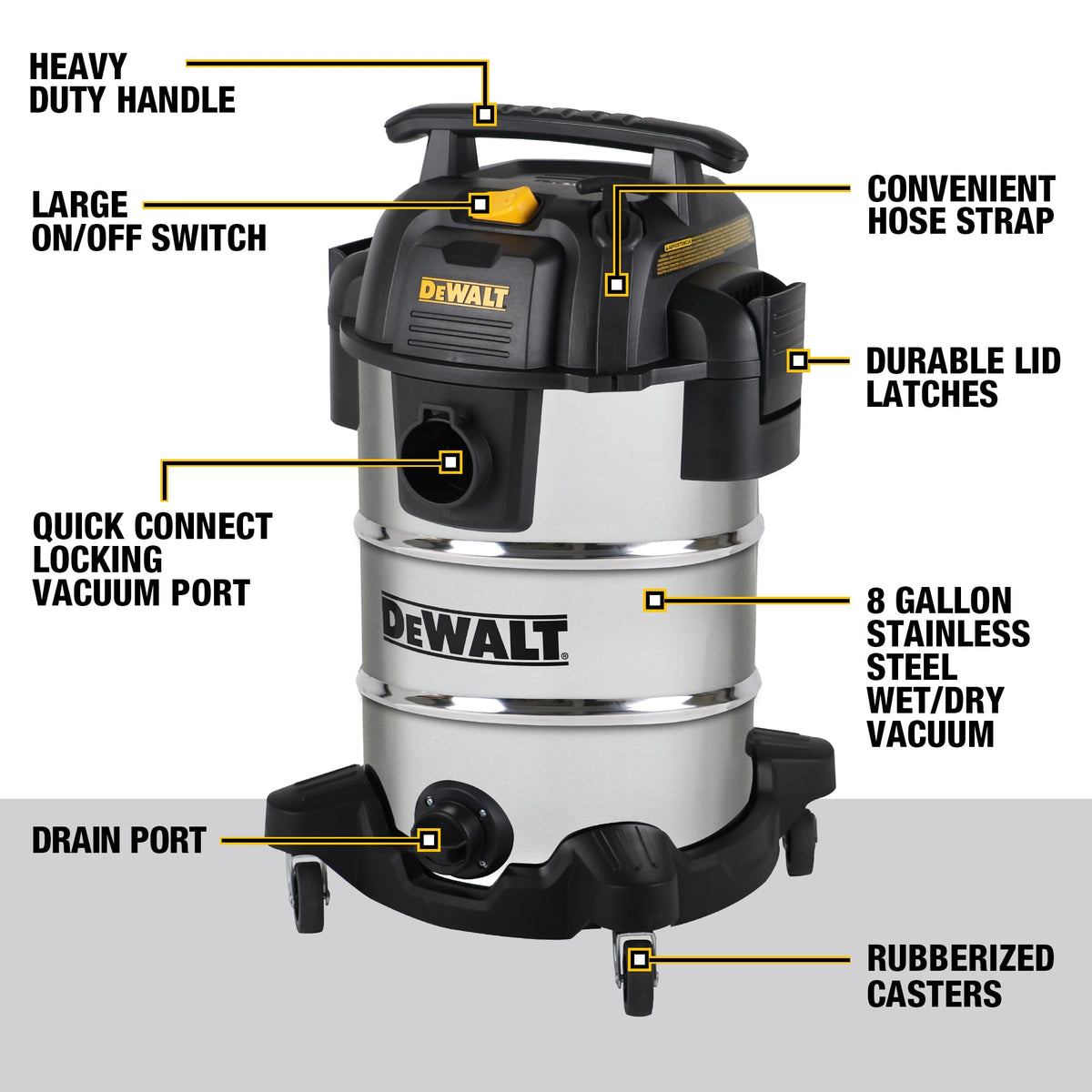 8 Gallon Wet and Dry Shop Vacuum with Blower N383
