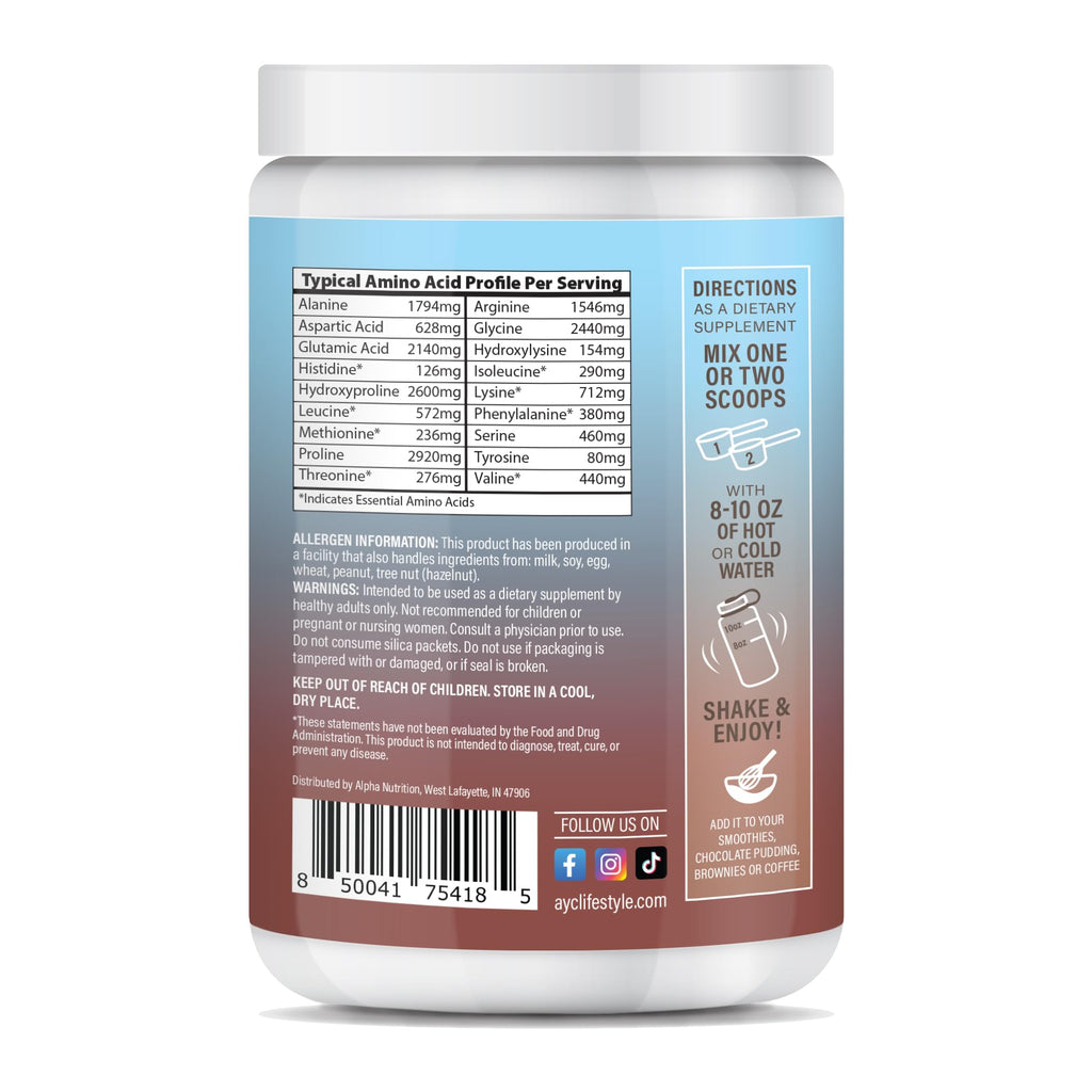 Chocolate Hydrolyzed Type 1&3 Collagen Peptides Powder J823324