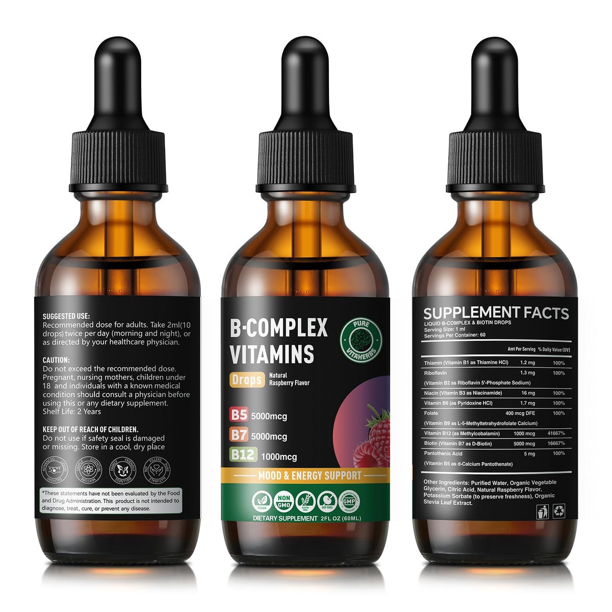 B-Complex & Biotin Drops 2 Fl Oz N90741