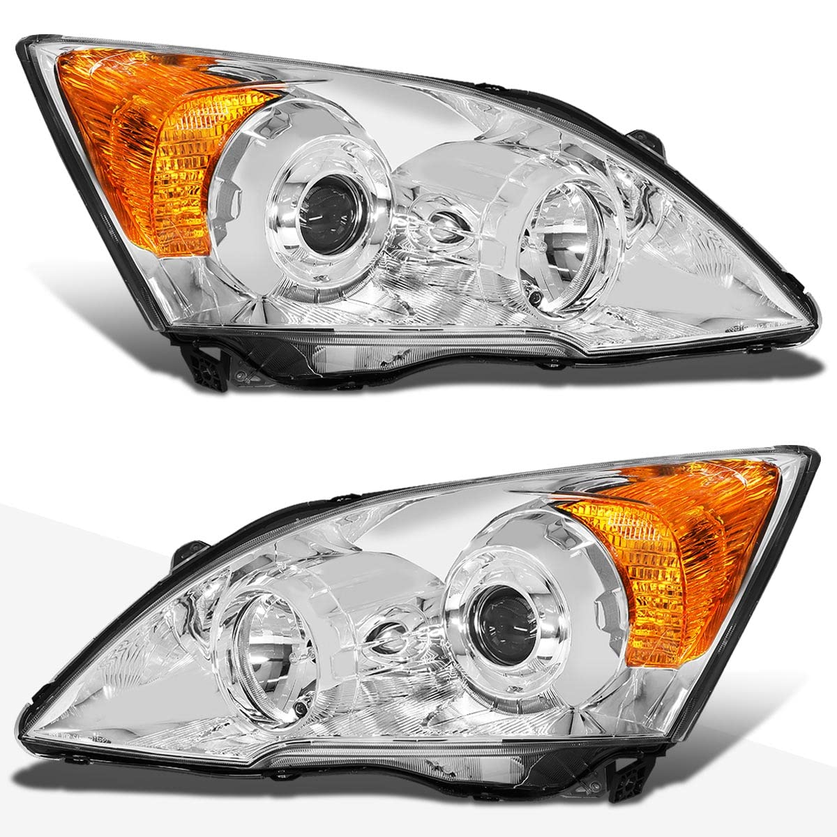 Projector Headlights Assembly with Chrome Housing Amber Corner R197969