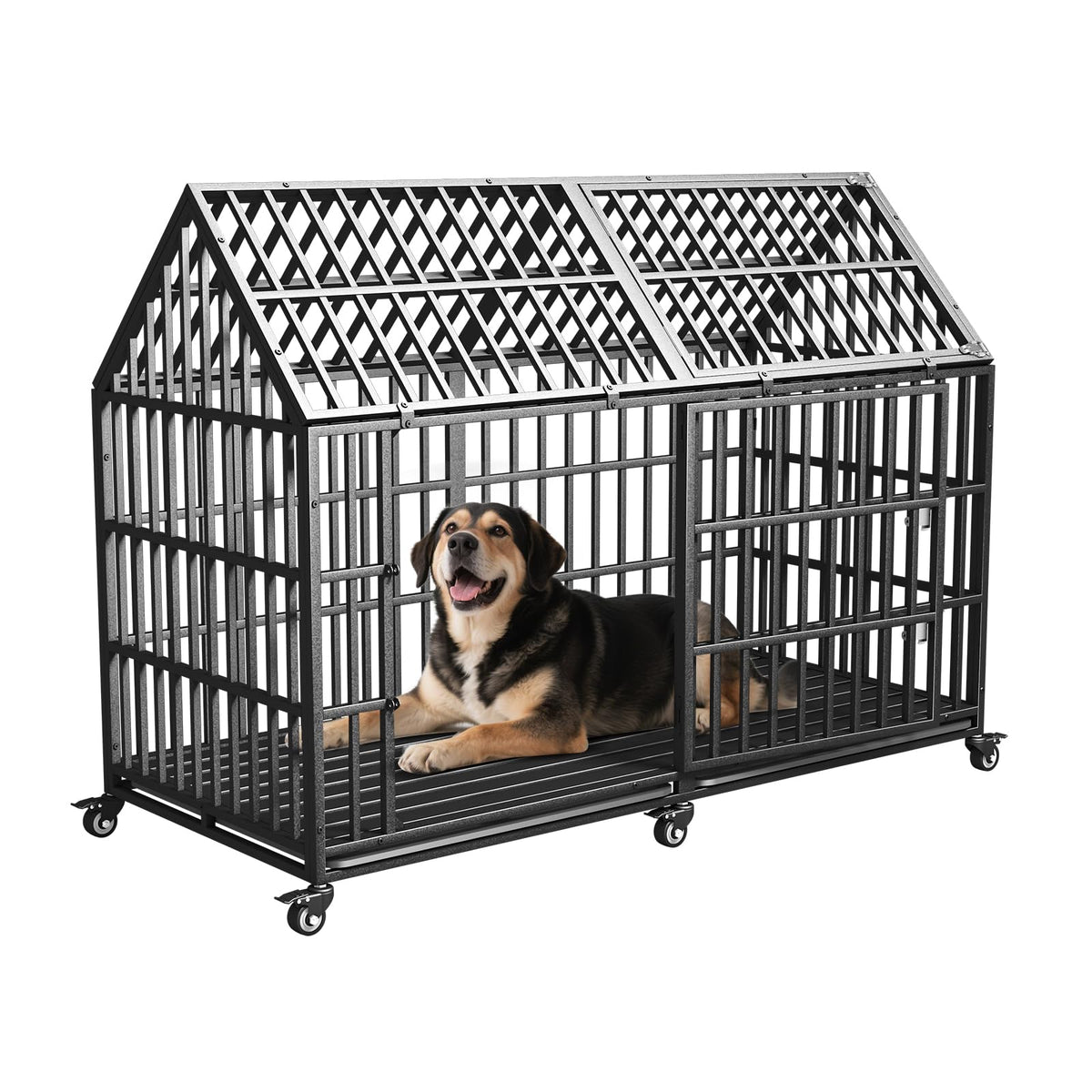 64 inches Heavy Duty Metal Dog Crate S403