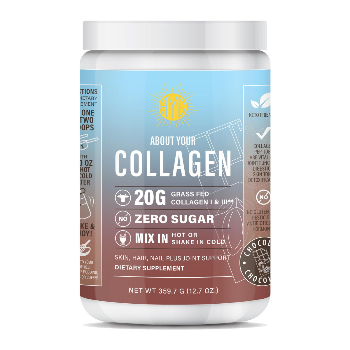 Chocolate Hydrolyzed Type 1&3 Collagen Peptides Powder J823324