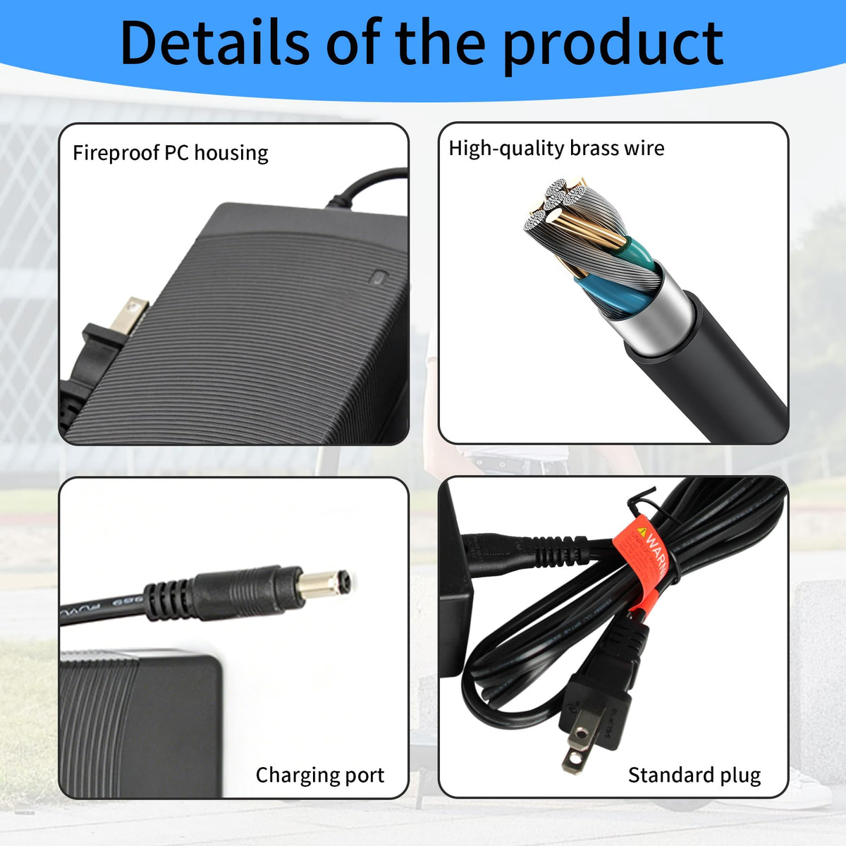 42V 2A Lithium Battery Charger with 3 Connectors C932074