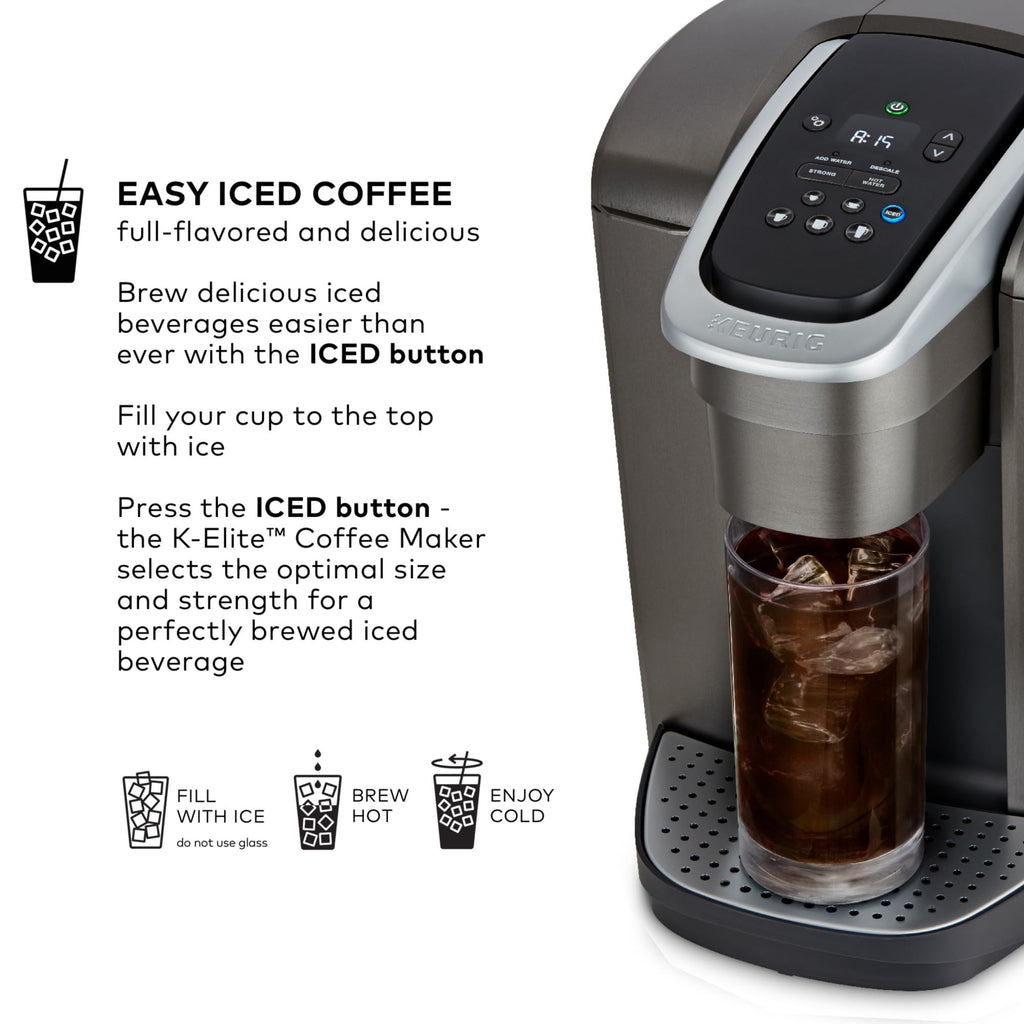 Single Serve K-Cup Pod Coffee Maker, 8 to 12oz Brew Size, Programmable E6976