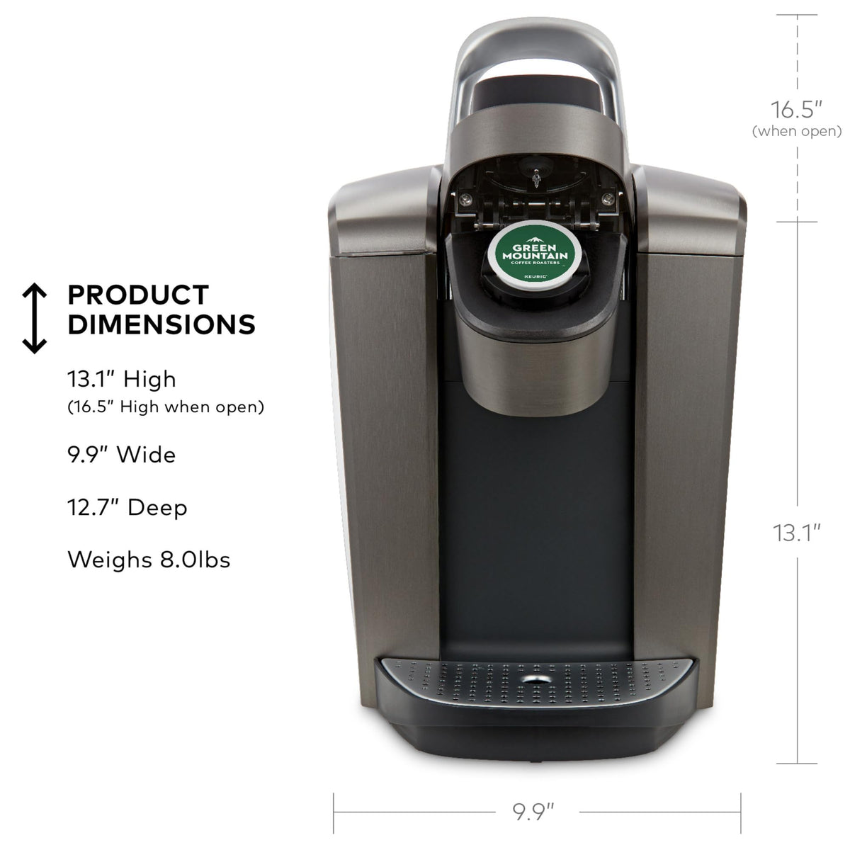 Single Serve K-Cup Pod Coffee Maker, 8 to 12oz Brew Size, Programmable E6976