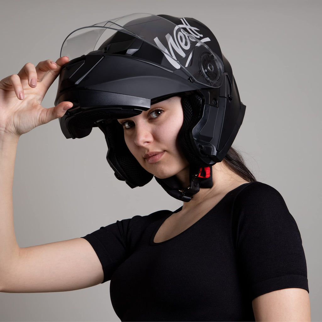 Dual Visor Flip Up Modular Helmet W9406