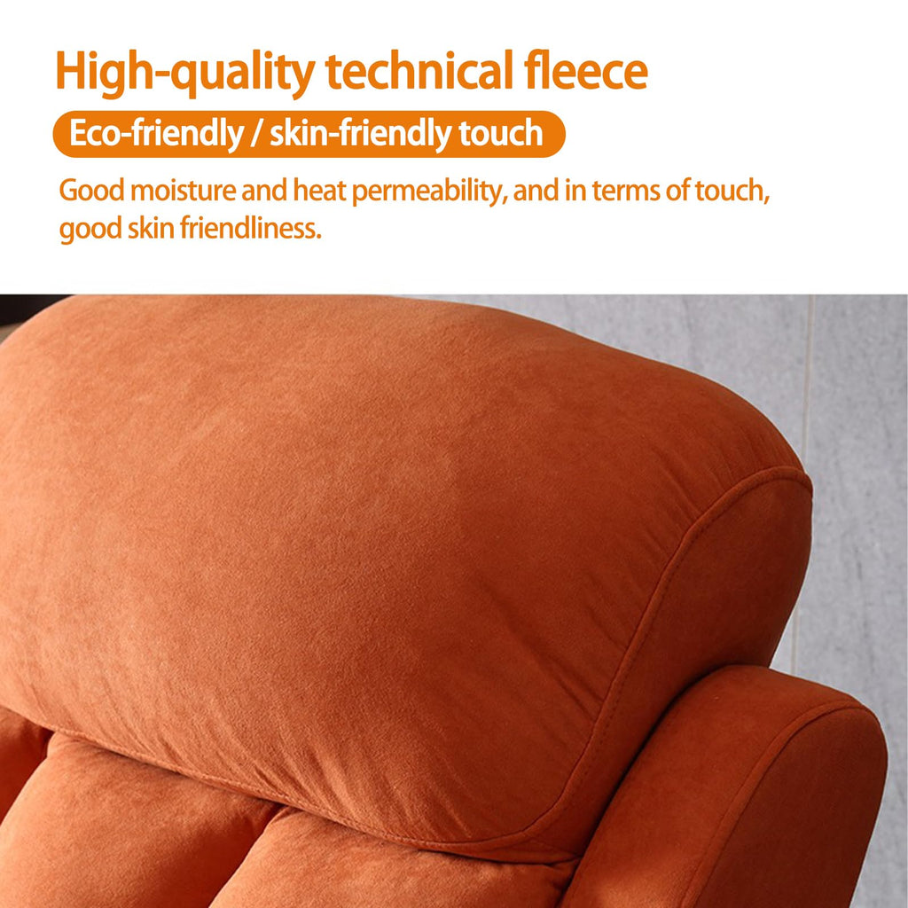 Gray Velvet Swivel Rocking Reclining Sofa I103830