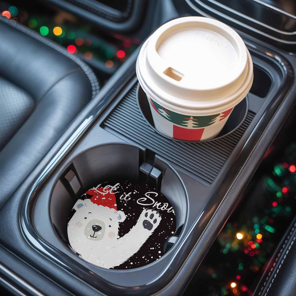 Absorbent Ceramic Stone Car Coasters Set of 2 N8169