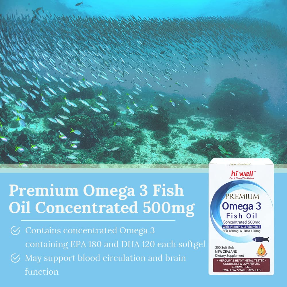 Omega 3 Fish Oil 500mg Softgels H55503
