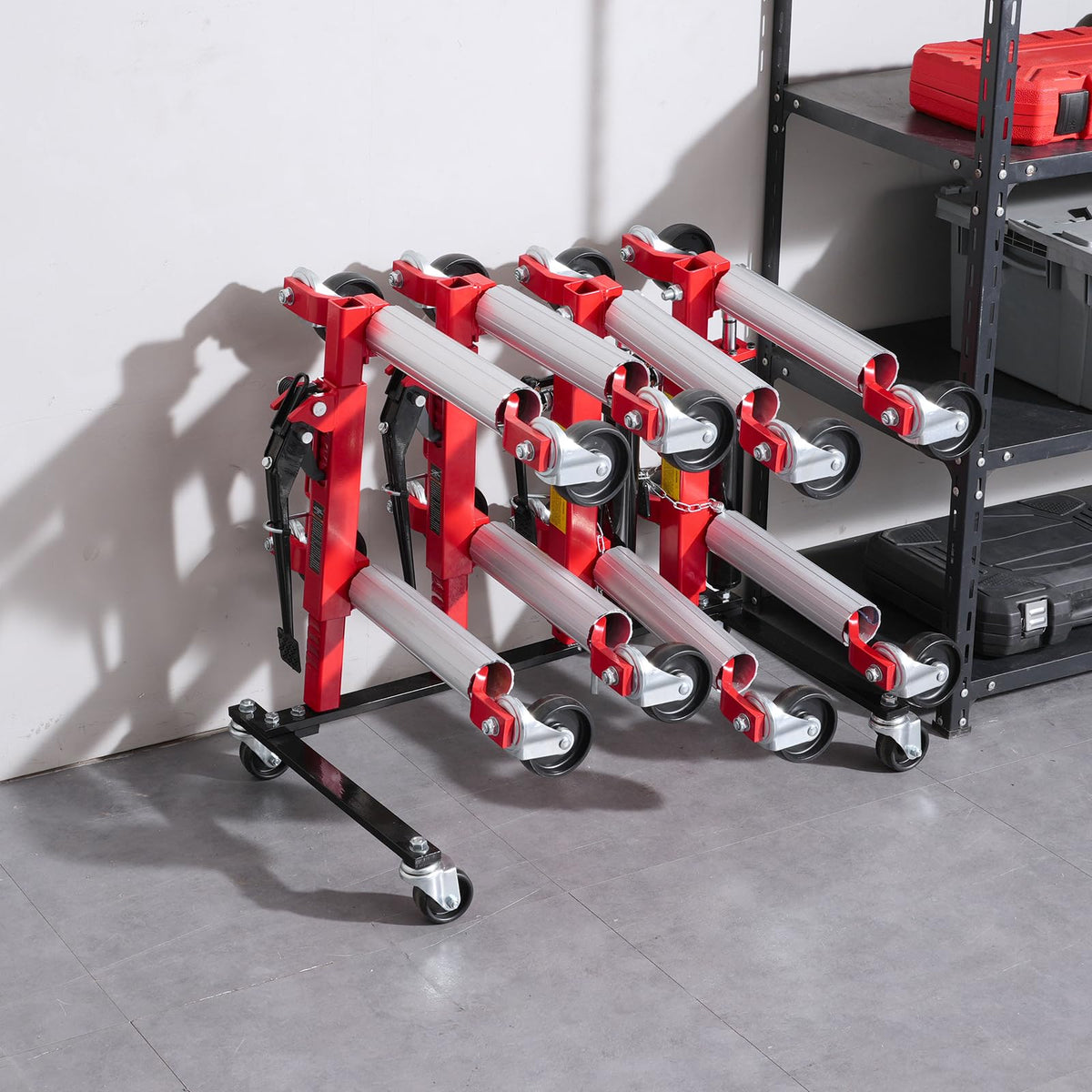 Car Dolly Rack with 360° Rotatable Wheels, 4-Dolly Capacity E805516