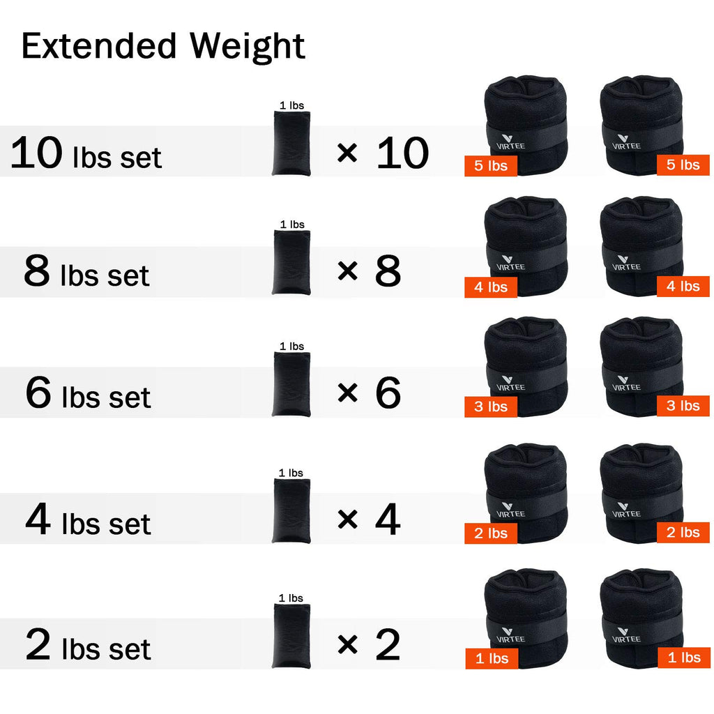 Adjustable Ankle Weights 1-3 Lbs Pair R17893