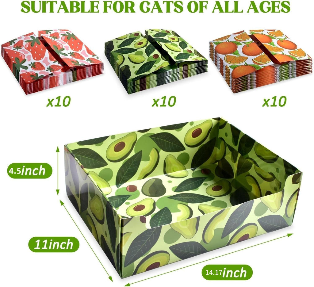 30 PCS Foldable Waterproof Cat Litter Boxes H654369