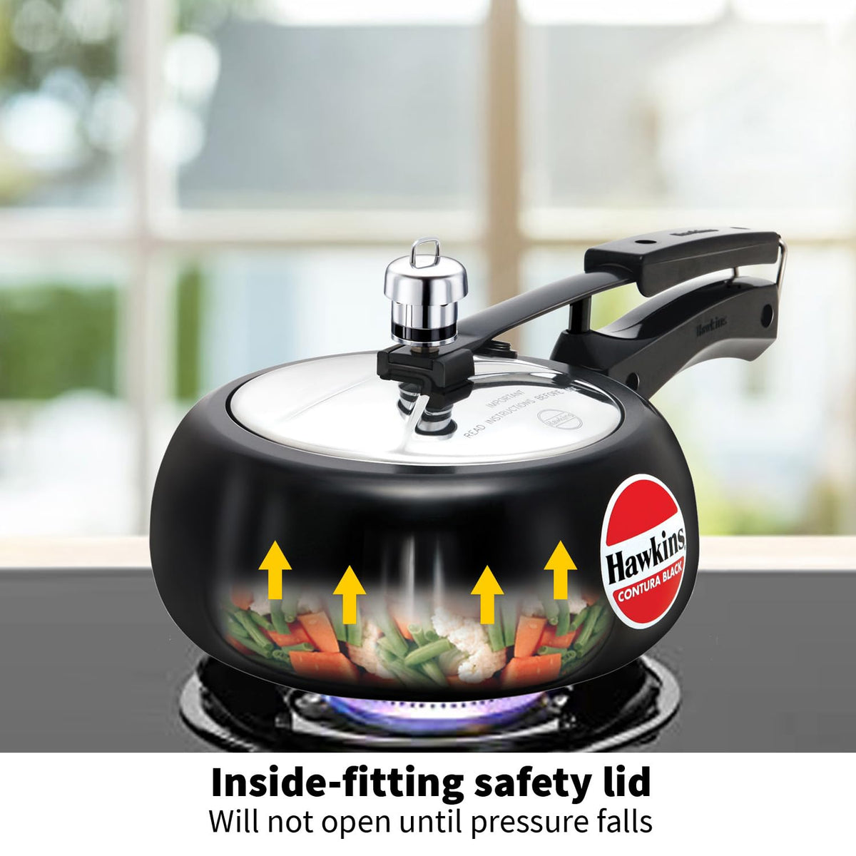 Hard Anodised 2-Liter Pressure Cooker Y145