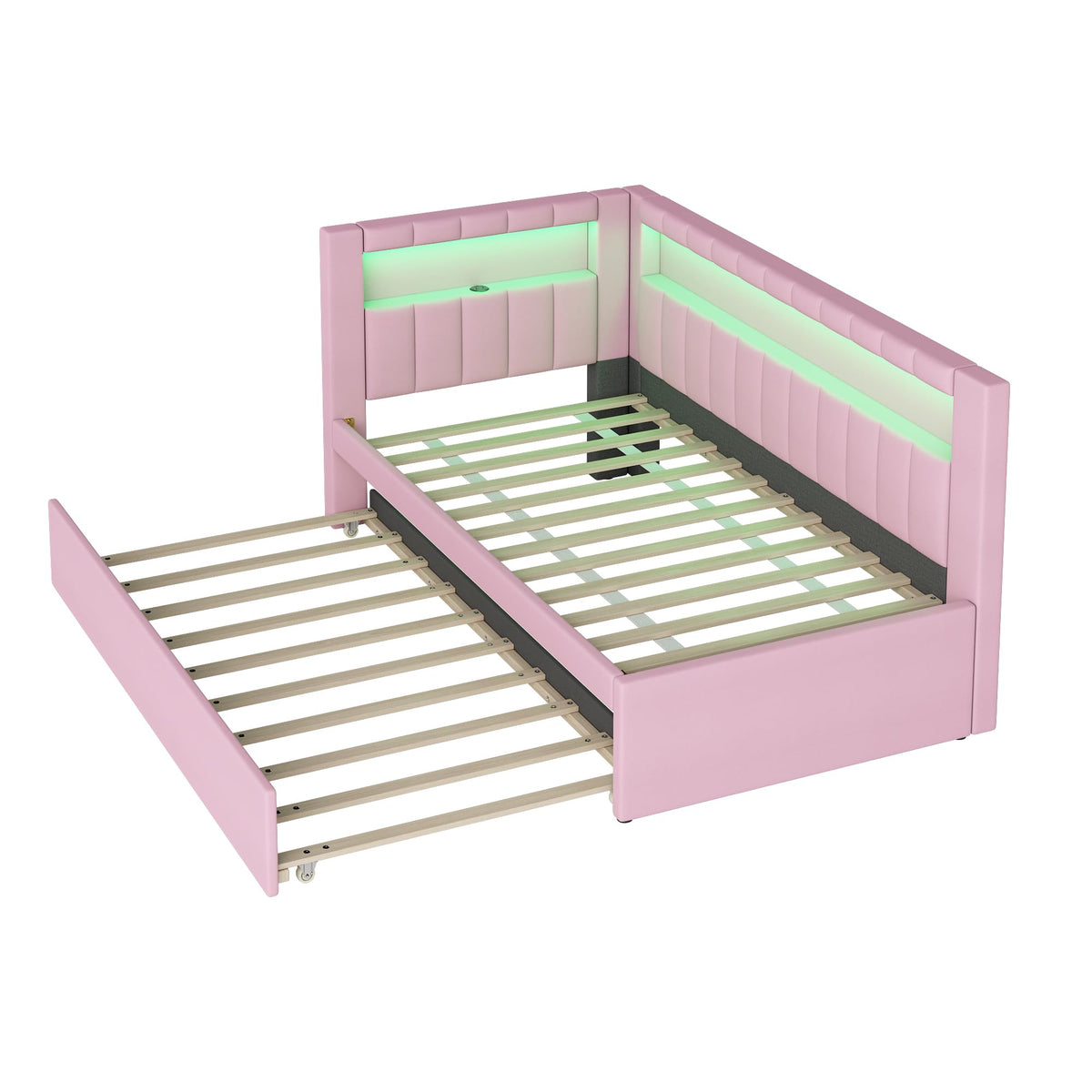 Pink Twin Size Daybed with Trundle H759075