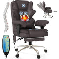 Brown Heated Massage Office Chair with Footrest Z73507