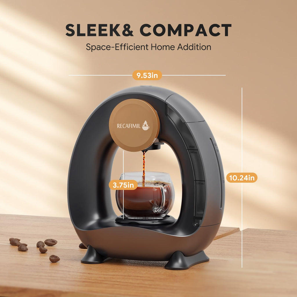 Single Serve Coffee Maker for K Cup Pod and Coffee Grounds, 2 in 1, 4-8 Oz, Black B623603