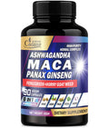 Maca Root Ashwagandha Panax Ginseng Supplement 90 Capsules R5861