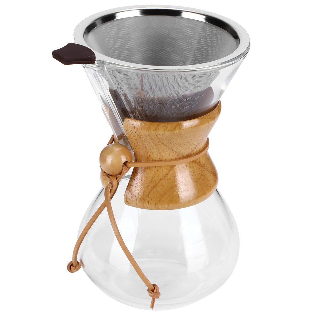 High Temp Glass Coffee Drip Pot with Reusable Filter 600ml J845851