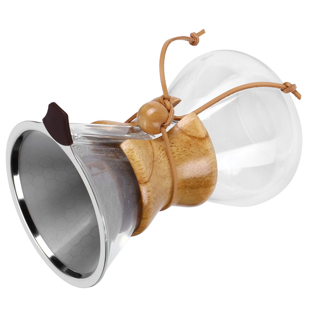 High Temp Glass Coffee Drip Pot with Reusable Filter 600ml J845851