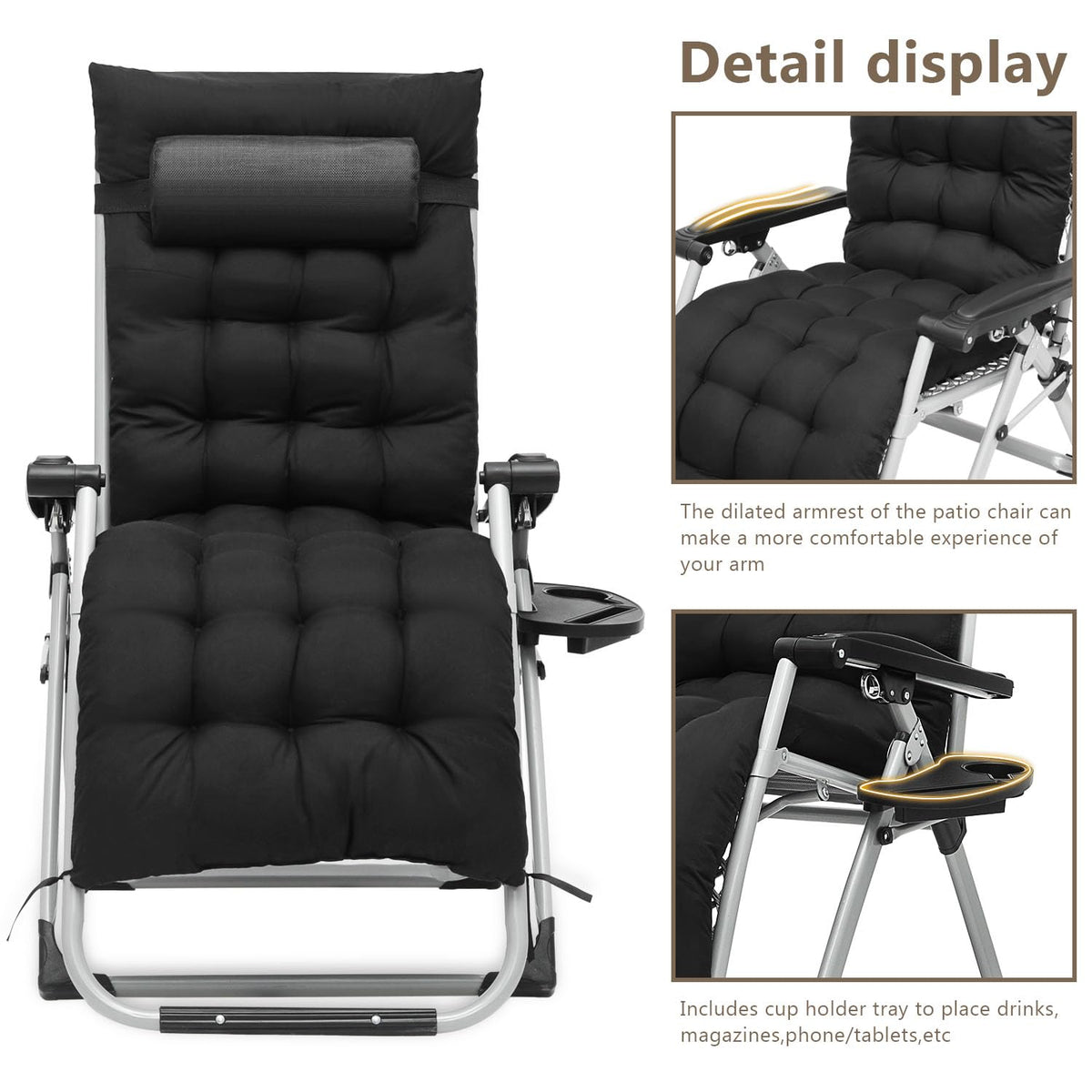 Zero Gravity Lounge Chair Black S326