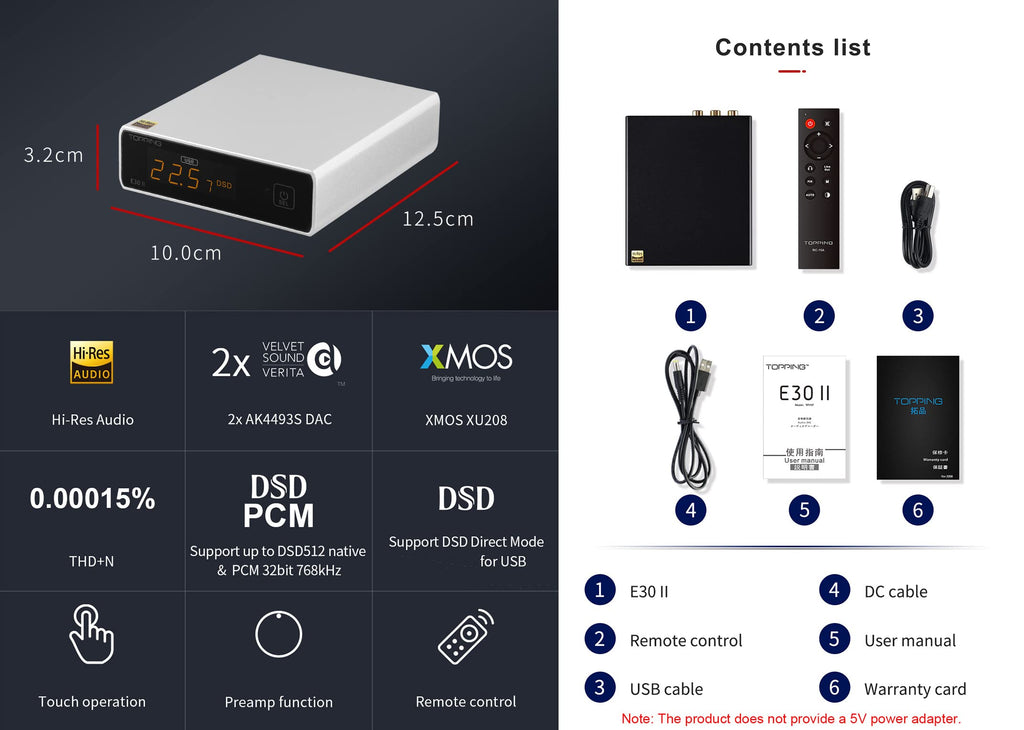 Black DAC Preamp Audio Decoder B500074