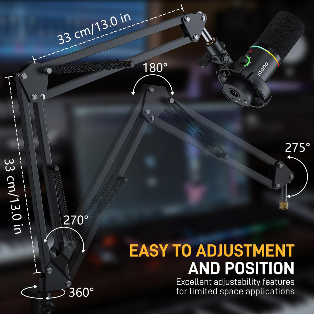 Wireless Condenser Microphone with Boom Arm Stand I173933