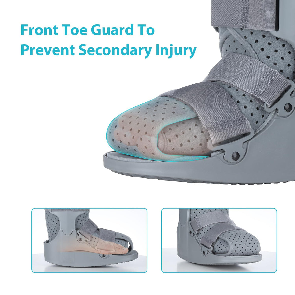 Orthopedic Walking Boot Gray-Large Q785