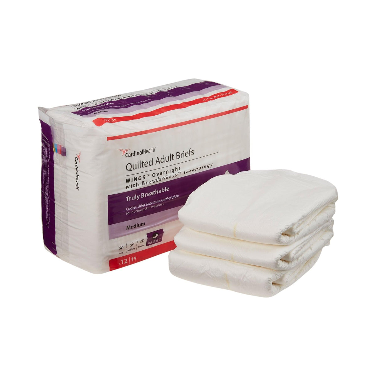 Medium Disposable Overnight Unisex Adult Incontinence Brief X344631