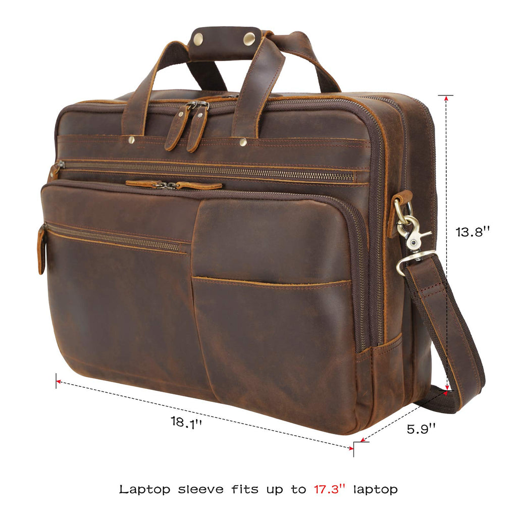 X-Large Full Grain Leather Briefcase L36003