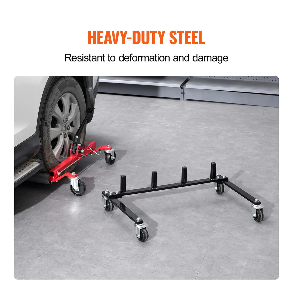 Car Dolly Rack with 360° Rotatable Wheels, 4-Dolly Capacity E805516