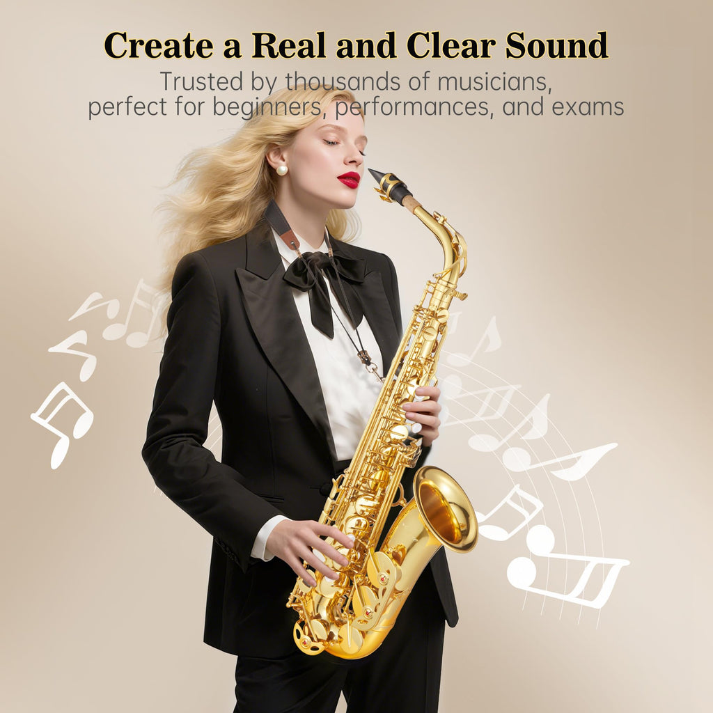 Alto Saxophone Copper Body Electroplated Gold Finish T722