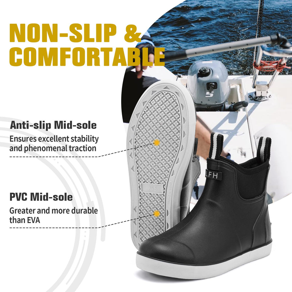 Waterproof Non-Slip Ankle Deck Boots D77633