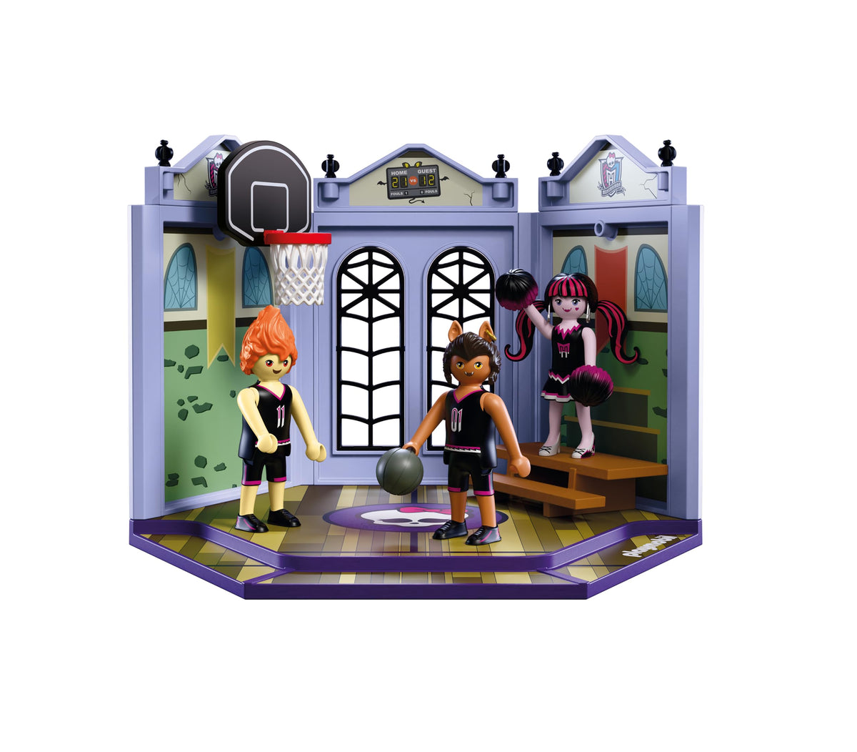 Monster High Casketball Court Playset with Draculaura, Clawd Wolf, Heath Burns V1946