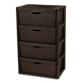 4 Drawer Brown Storage Tower M249