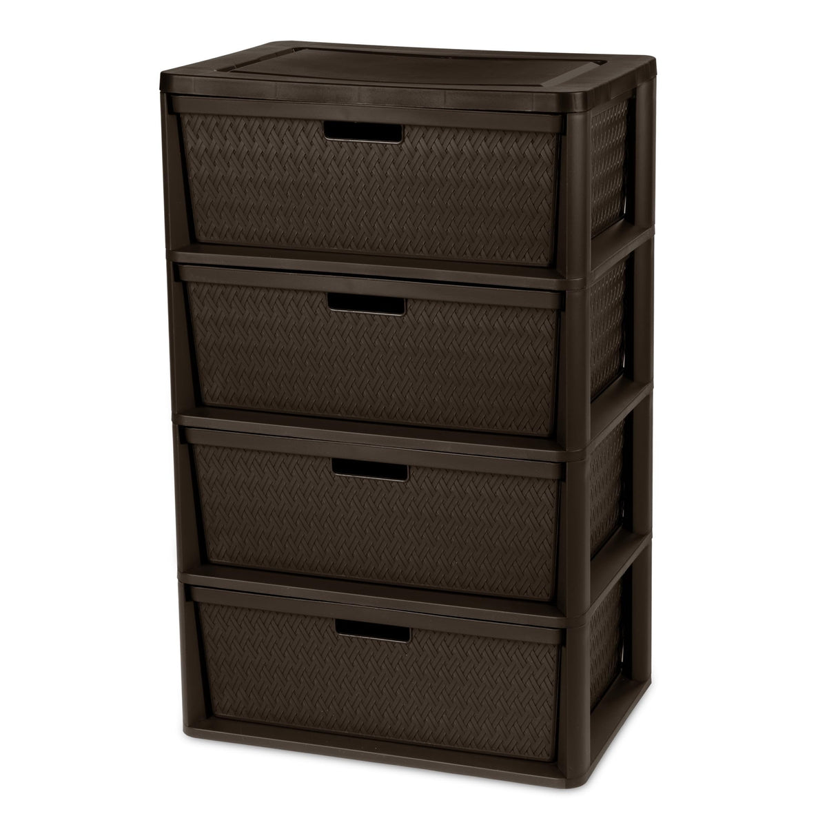 4 Drawer Brown Storage Tower M249