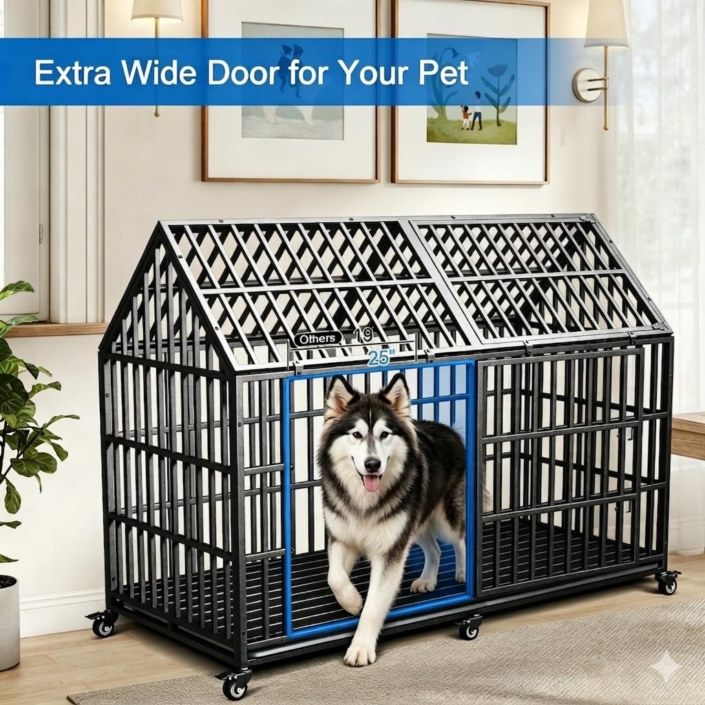 64 inches Heavy Duty Metal Dog Crate S403