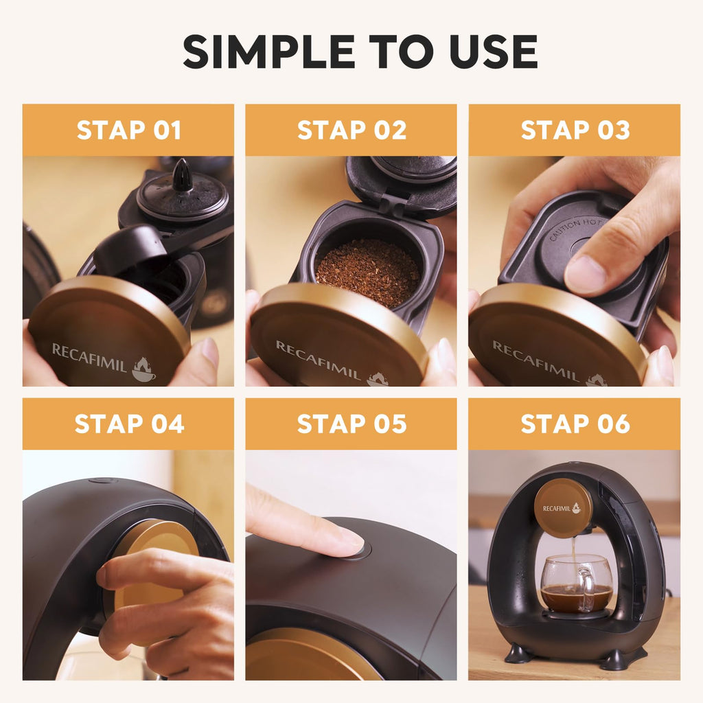 Single Serve Coffee Maker for K Cup Pod and Coffee Grounds, 2 in 1, 4-8 Oz, Black B623603