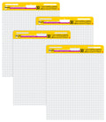 Self-Stick Easel Pad Value Pack, Quadrille Rule, 25 x 30, White, 30 Sheets, 4/Carton T277978